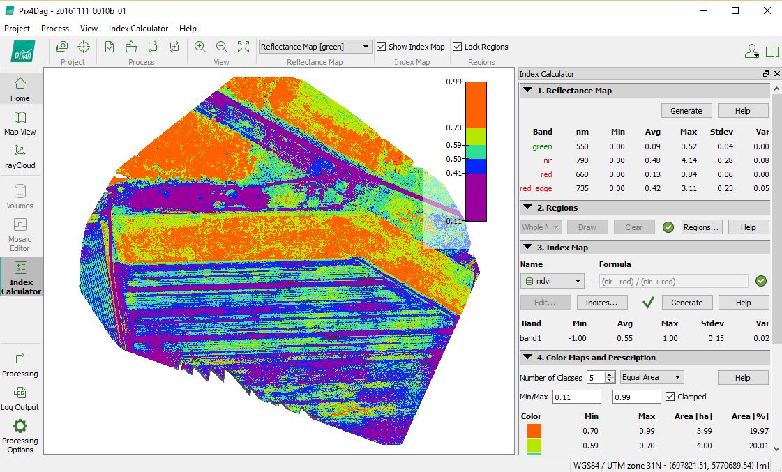 Data processing of aerial images